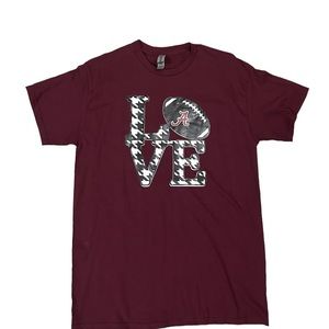 🐘❤️LOVE Bama Football Shirt, Medium Alabama Shirt, Houndstooth Bama Tee🐘❤️